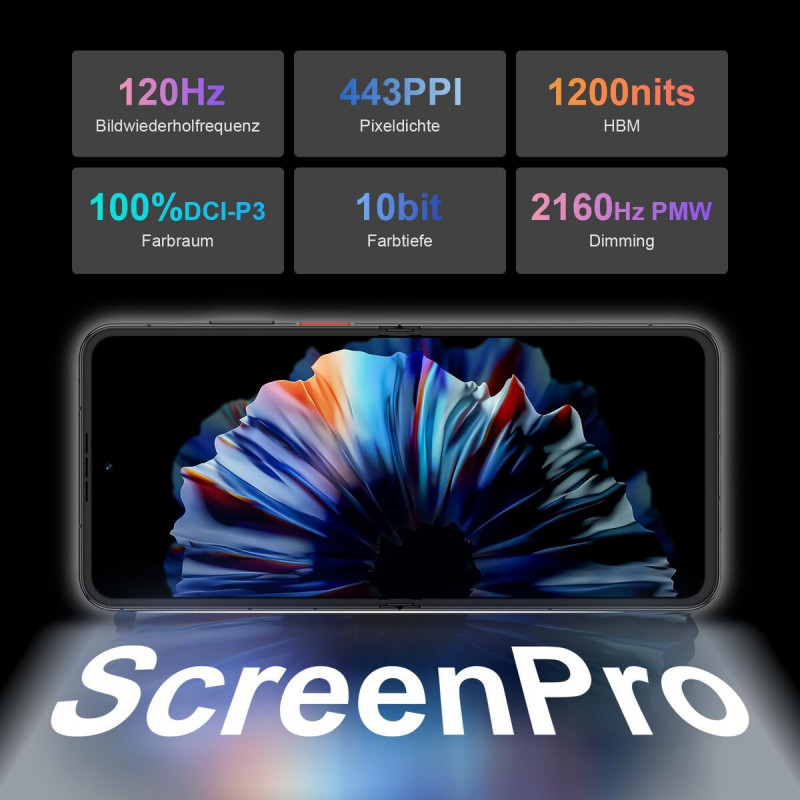 Smartphone Nubia Nubia Flip 6,9" Octa Core 8 GB RAM 256 GB Schwarz