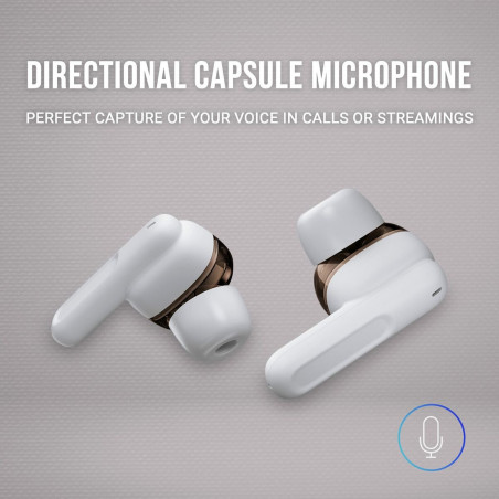 Auriculares con Micrófono Mars Gaming MHIBW Blanco