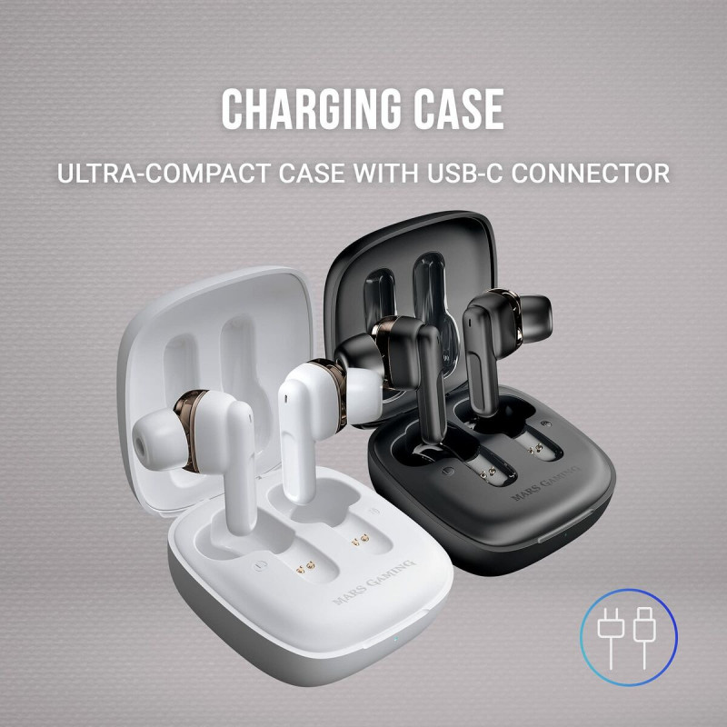 Auriculares com microfone Mars Gaming MHIBW Branco