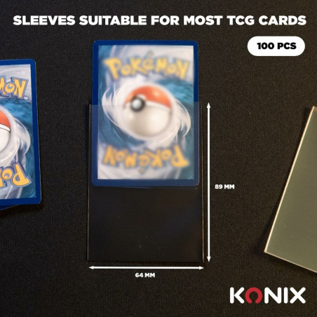 Capas para cartas KONIX 100 Unidades