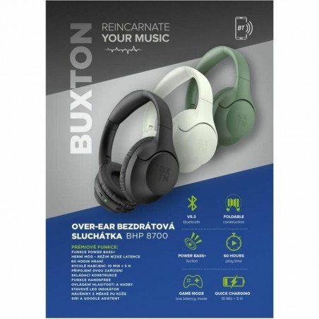 Auriculares Buxton BHP 8700 Branco Verde