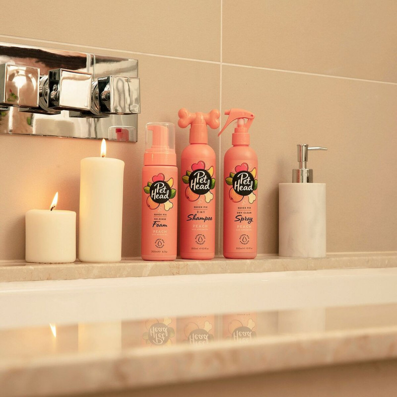 Cleansing Foam Pet Head Quick Fix Peach 200 ml Dog