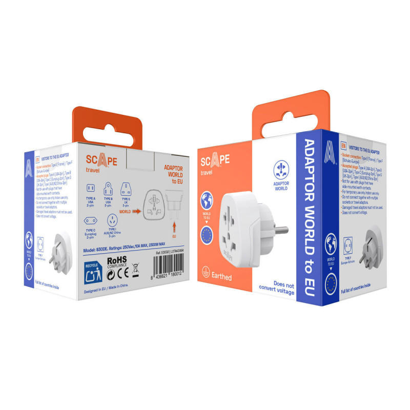 Multiprise Scape Travel 830DE Plastique