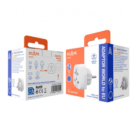 Plug adapter Scape Travel 830DE Plastic
