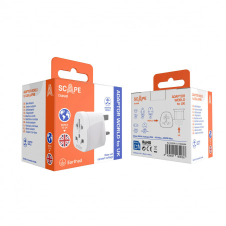 Extensão elétrica Scape Travel 830UK Plástico 13 A