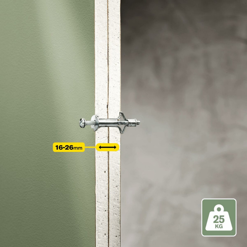 Chevilles et vis Rapid Ø 8 x 46 mm M4 x 55 mm Métal Expansion 10 Unités