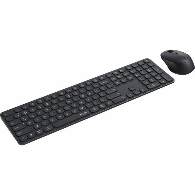 Teclado e Rato Rapoo 9810M Cinzento AZERTY