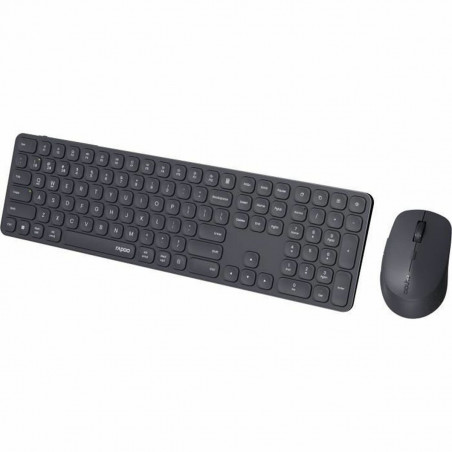 clavier et souris Rapoo 9810M Gris AZERTY