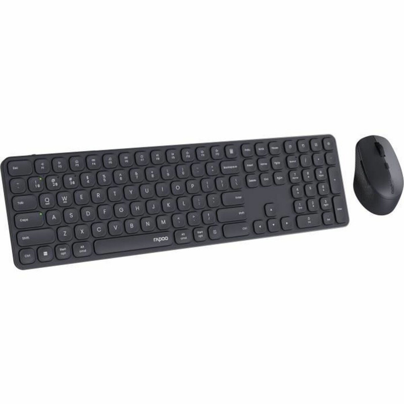 Teclado e Rato Rapoo 9810M Cinzento AZERTY