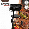 Coal Barbecue with Wheels Aktive Textilene 42 x 76,5 cm Black