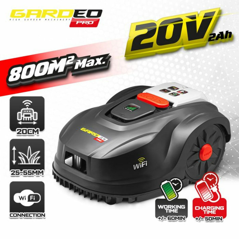 Robot corta-relva Gardeo GRO20V20WIFI 1000 M² 800 m²