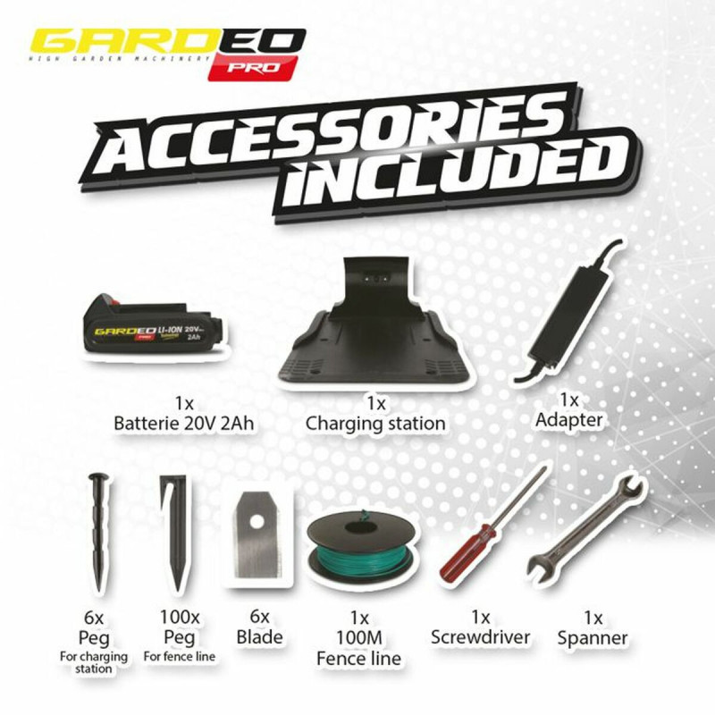 Robot corta-relva Gardeo GRO20V20WIFI 1000 M² 800 m²