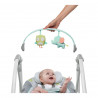 Cadeira de baloiço Ingenuity Compact Swing - Hugs & Hoots Branco Cinzento