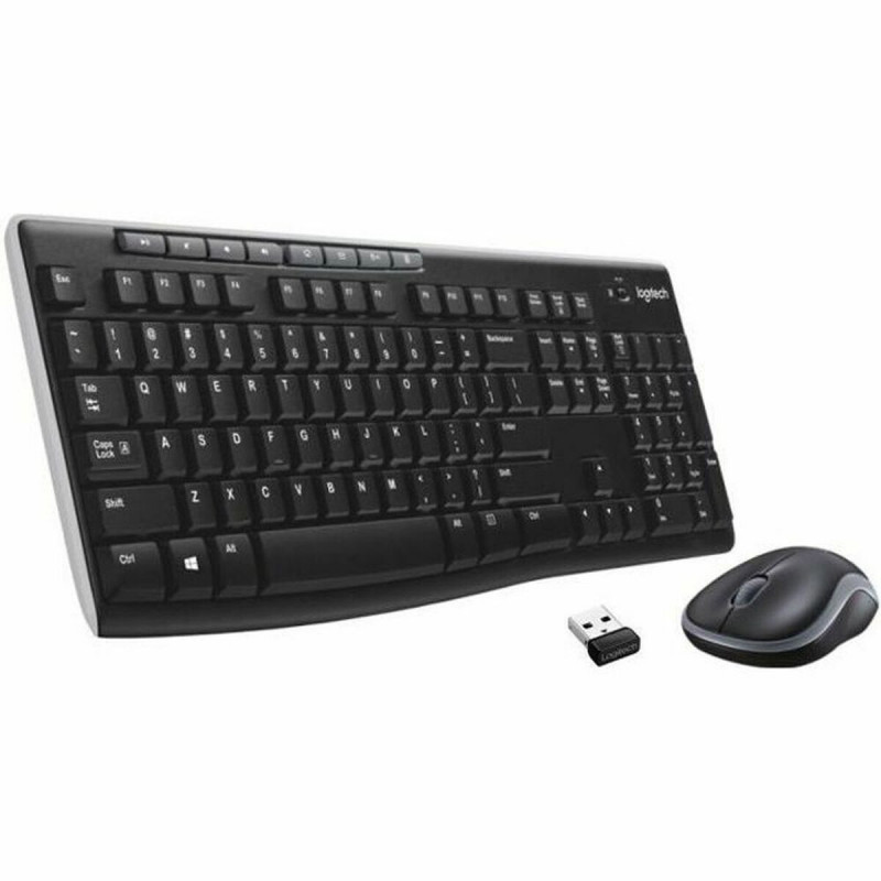 Teclado e Rato sem Fios Logitech MK270 Francês Preto AZERTY