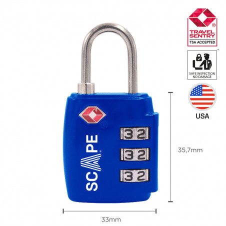 Combination padlock Scape Travel TSA-002