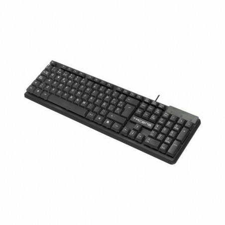 Tastatur Tacens AK0ES Schwarz Qwerty Spanisch