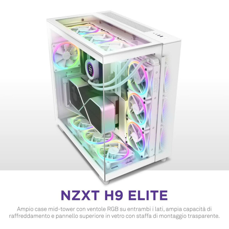 Case computer desktop ATX NZXT CM-H91EW-01 Bianco