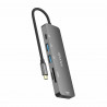 Hub USB Aisens ASUC-6P016-GR Gris Multicouleur