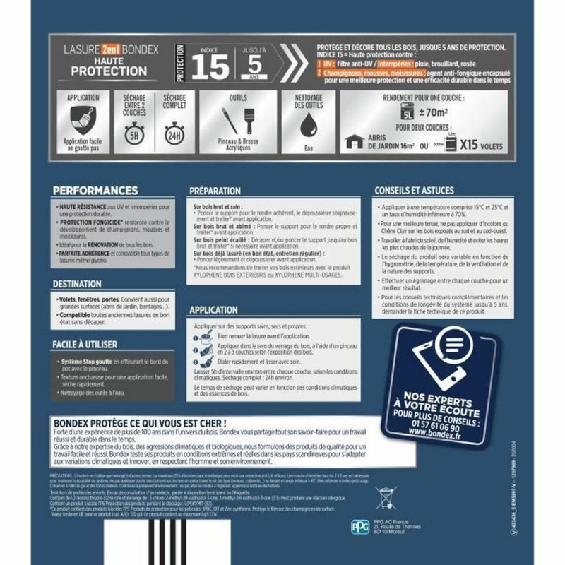 Primer Paint Bondex White Satin finish 5 L