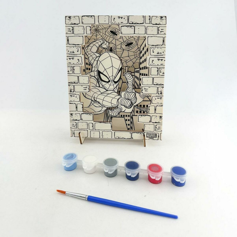 Conjunto de Trabalhos Manuais Spider-Man Madeira