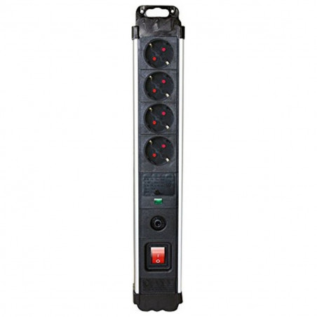 Multipresa con 4 Prese con Interruttore Silver Electronics 49644 3680W Nero