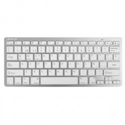 Tastatur Silver HT Teclado Inalámbrico Colors Edition - Blanco Qwerty Spanisch Silberfarben