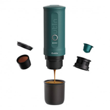 Portable Coffee Maker Outin OUTINTEAL Turquoise Stainless steel 80 ml
