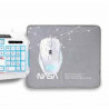Teclado e Rato NASA ANDROMEDA4IN1-W Branco Multicolor Qwerty espanhol