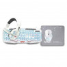 clavier et souris NASA ANDROMEDA4IN1-W Blanc Multicouleur Espagnol Qwerty