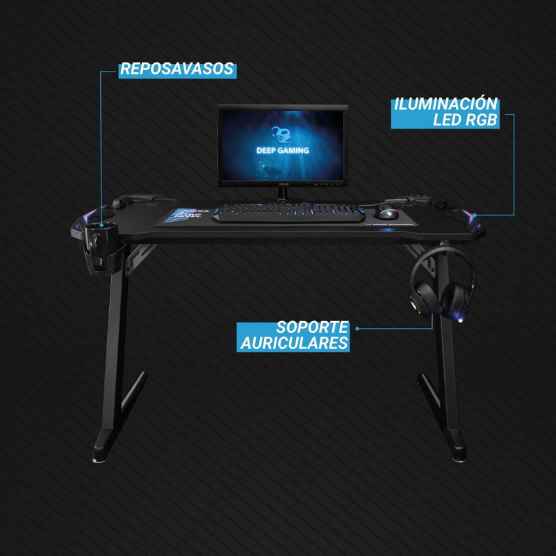 Desk Gaming DEEP GAMING COO-DGMOB04 Black 5 atm 1,64"