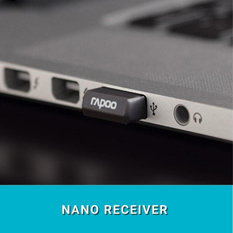 Mouse Rapoo 00142012 1000 dpi Nero