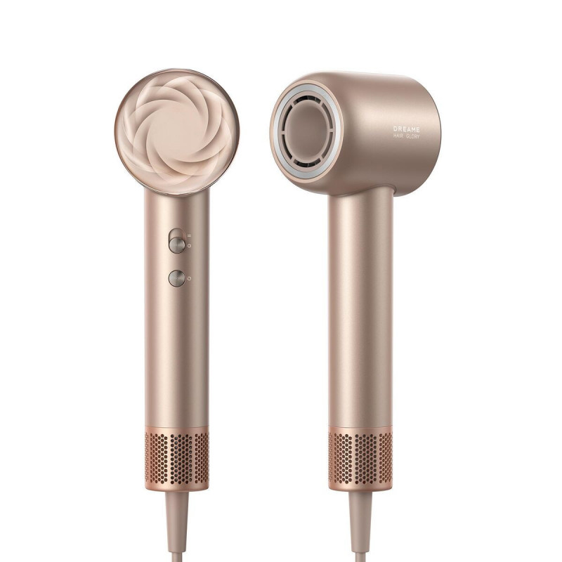 Dreame Hair Dryer Glory Mix 1600W Ionic, 3 Magnetic Nozzles, Gold