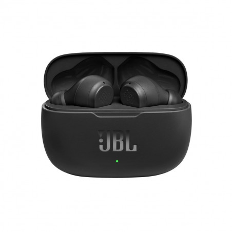 Auriculares Sem Fios com Estojo de Carregamento JBL Wave 200 Preto Sem Fios