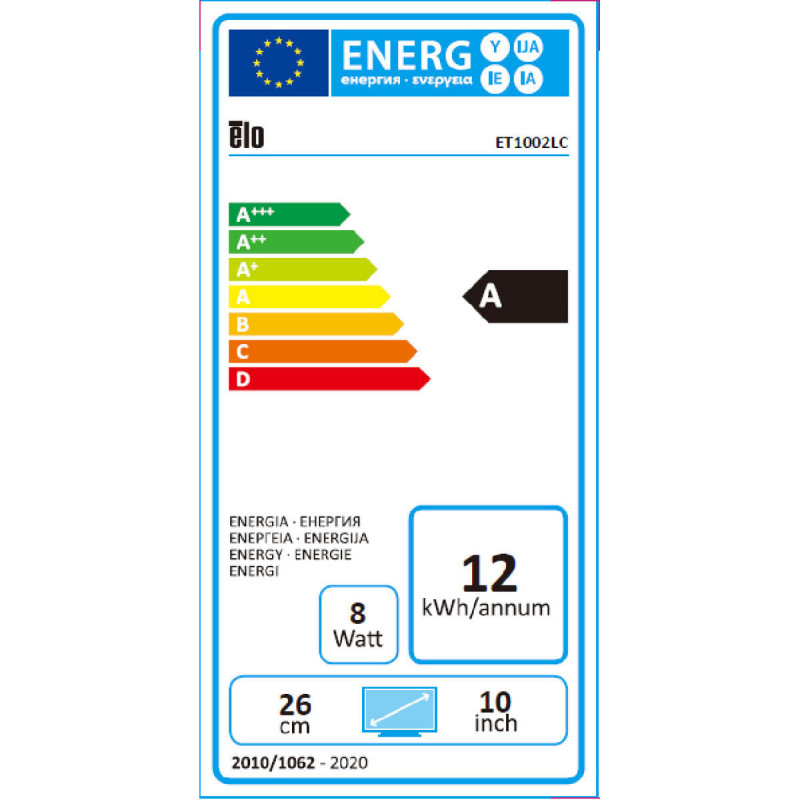 Écran Elo Touch Systems E324341 HD 10,1"