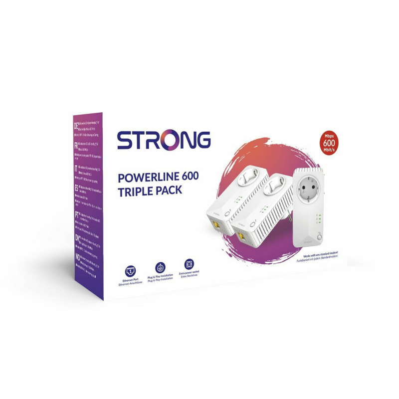 Adattatore PLC STRONG POWERLINE 600 TRIPLE PACK