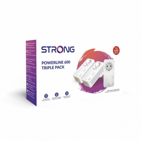 Adaptador PLC STRONG POWERLINE 600 TRIPLE PACK