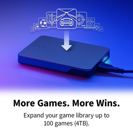 Disco Duro Externo Toshiba HDTX240EK3CA Negro 4 TB HDD Concha Magnética