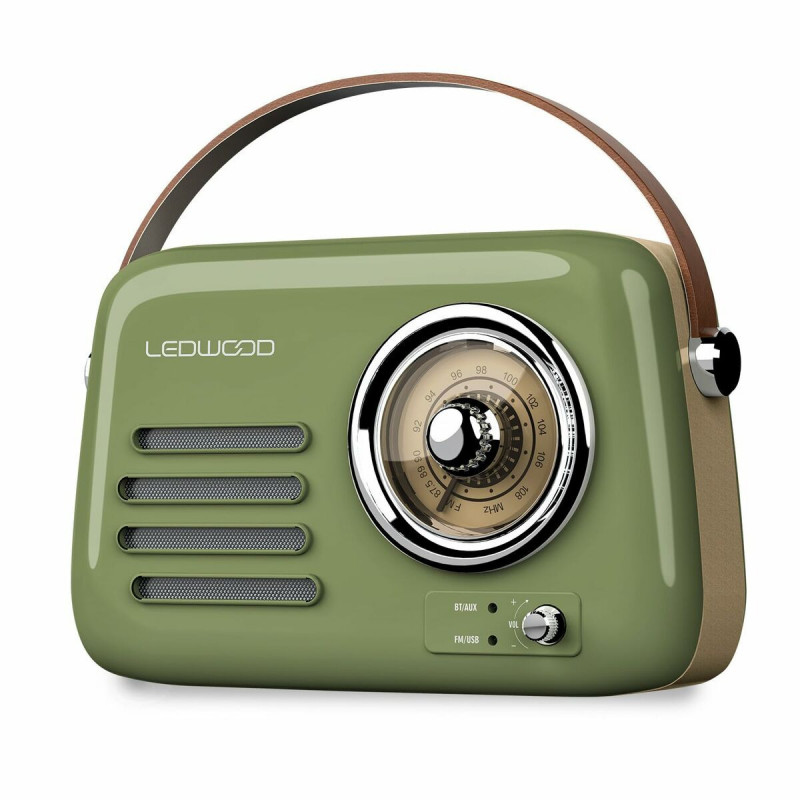 Radio Transistor Ledwood ALMA GREEN Verde 30 W