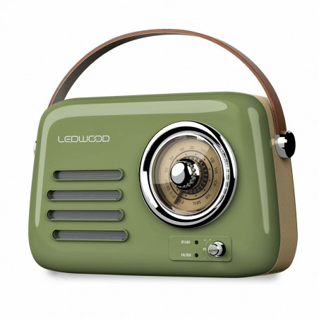 Radio Transistor Ledwood ALMA GREEN Verde 30 W