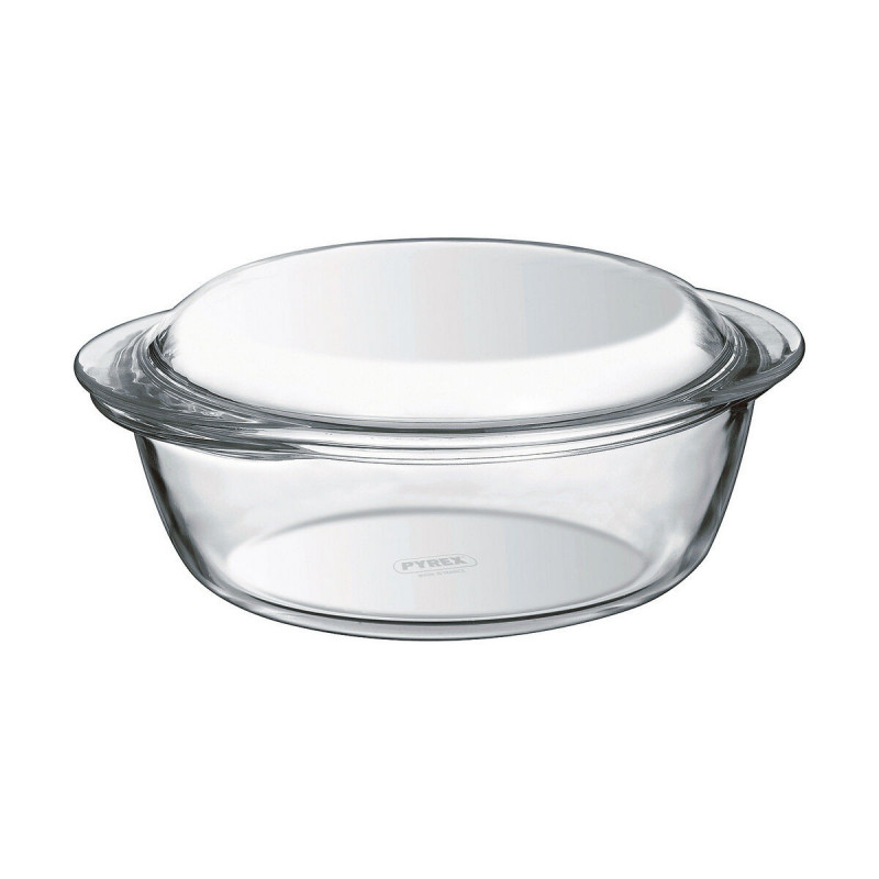 Casseruola con coperchio Pyrex 1,4 L 18 x 9 x 21 cm Bianco Trasparente Vetro