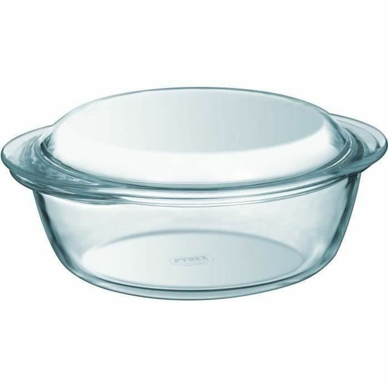 Topf mit Deckel Pyrex 1,4 L 18 x 9 x 21 cm Weiß Durchsichtig Glas