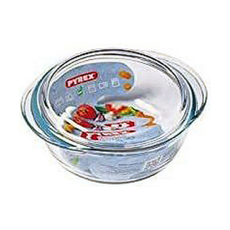 Topf mit Deckel Pyrex 1,4 L 18 x 9 x 21 cm Weiß Durchsichtig Glas