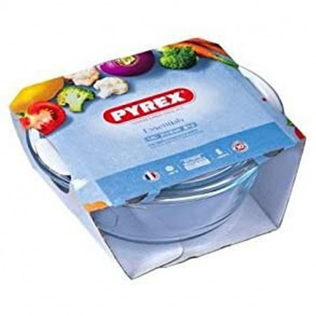 Casserole avec Couvercle Pyrex 1,4 L 18 x 9 x 21 cm Blanc Transparent verre
