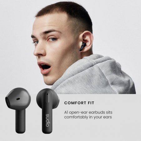 Bluetooth in Ear Headset Sudio A1 True Wireless Schwarz