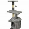 Scratching Post for Cats Paloma Dark Grey 45 x 17 x 45 cm Polyester Plush Wood (1 Unit)