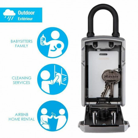 Cofre Master Lock 5440EURD Chaves Preto/Prateado Zinco 18 x 8 x 6 cm (1 Unidade)