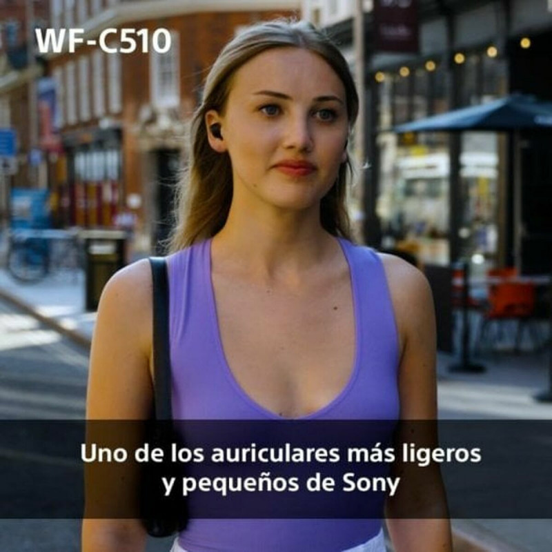 Auriculares Sem Fios com Estojo de Carregamento Sony WF-C510 Preto