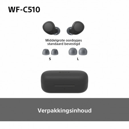Écouteurs Sans Fil avec Étui de Charge Sony WF-C510 Noir