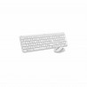 Keyboard and Mouse Logitech White French Azerty French