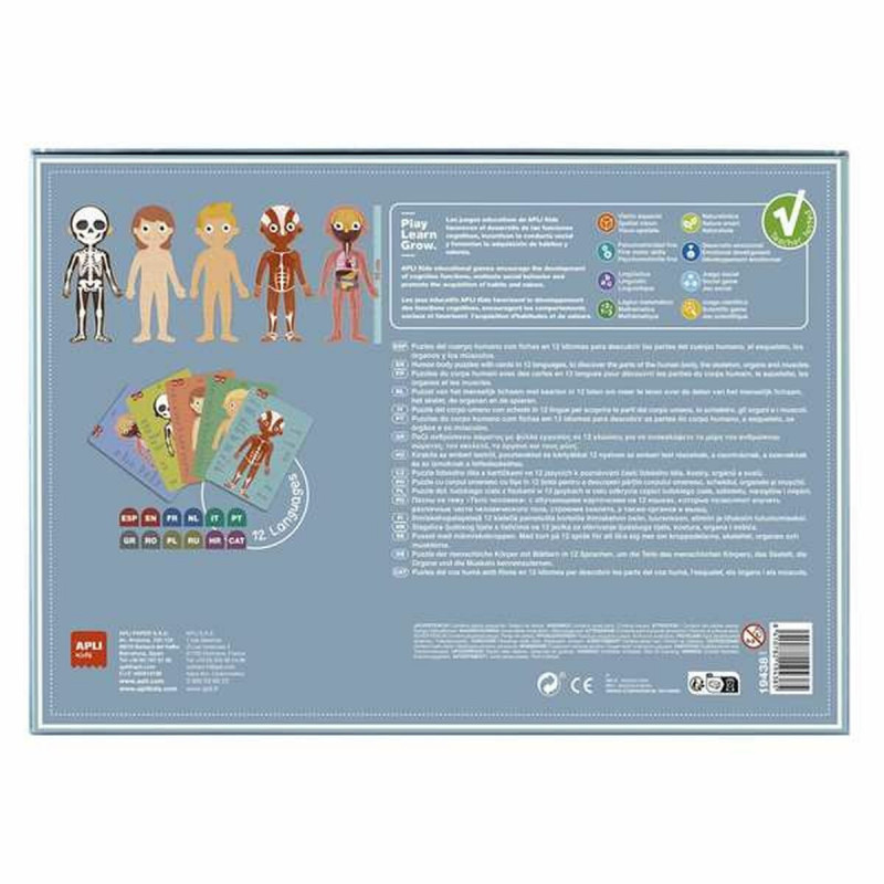 Puzzle Apli 19438 35 x 75 x 24 cm Corpo humano 240 Peças